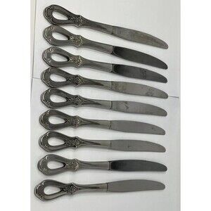 9 Oneida TOUJOURS Stainless Dinner Knives 9-1/2" Flatware